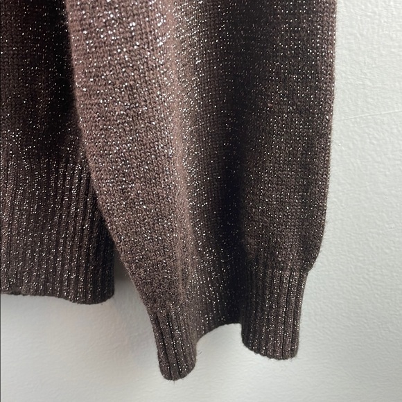 Liz Claiborne Elegant Metallic Brown Sweater Size XXL - Picture 3 of 9